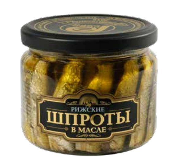 Riga Gold Sprats Smoked Sprats in Oil 250 g