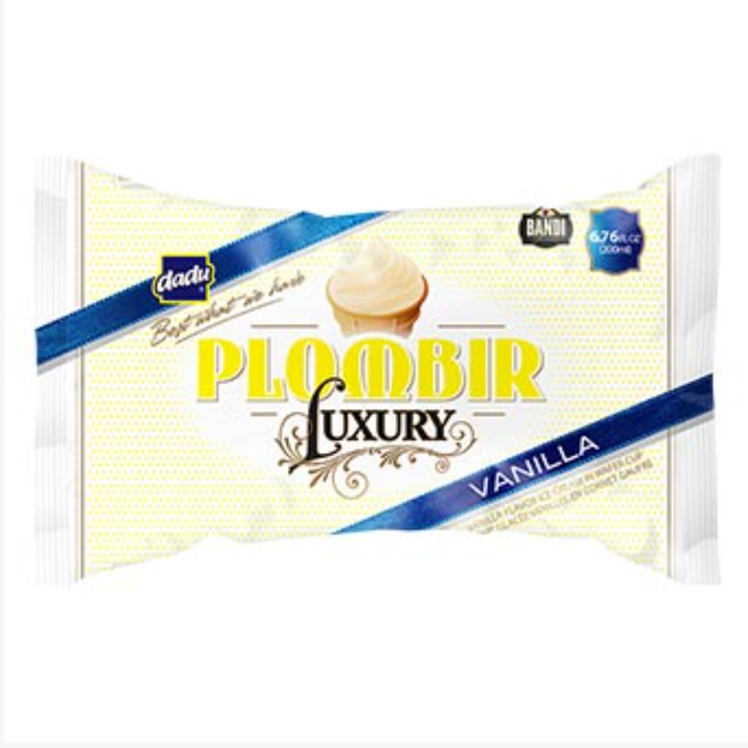 Dadu Plombir Luxury Ice Cream Vanilla 200ml