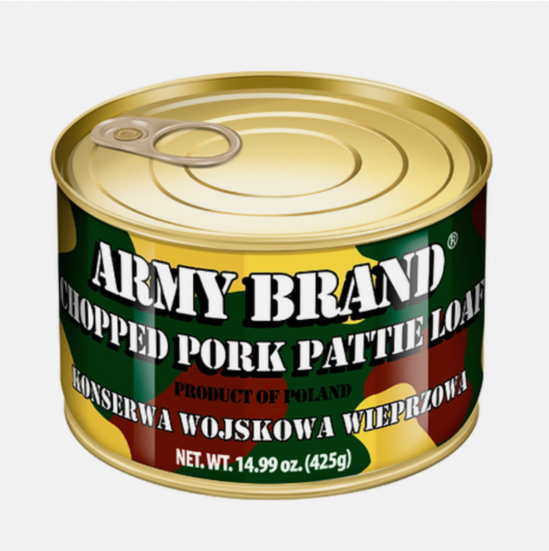 Army Brand Chopped Pork Pattie Loaf 425g