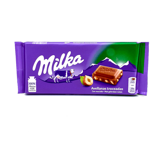 Milka Chocolate Bar W\ Hazelnuts 100g