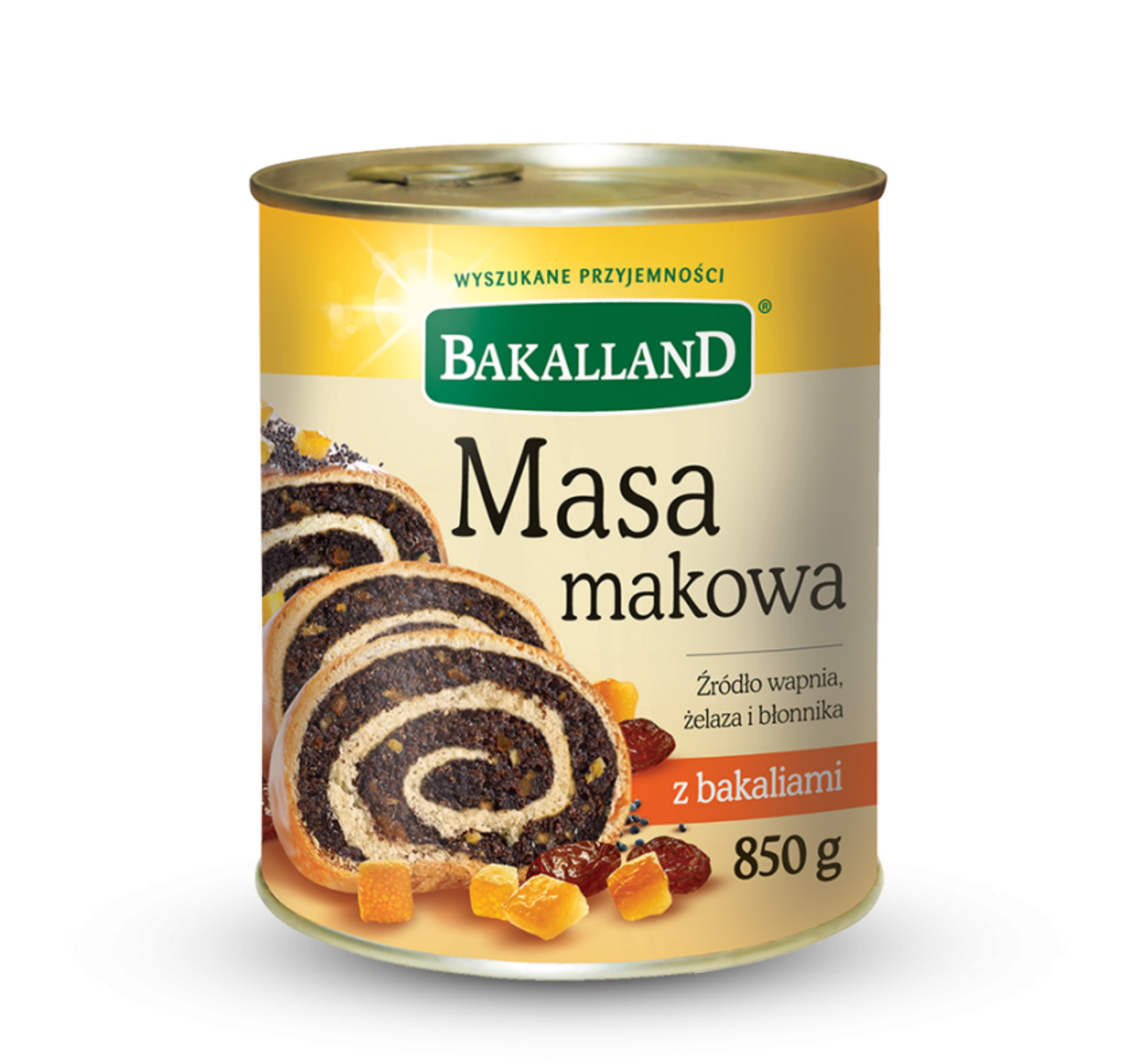 Baklland Masa Makowa z bakaliami 850g