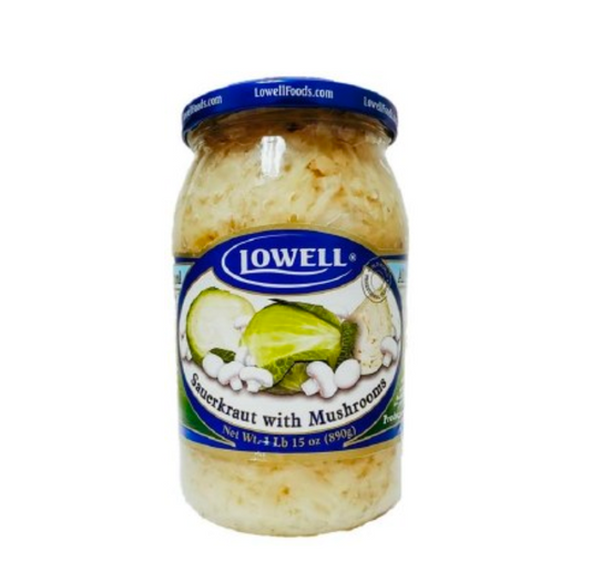 Lowell Sauerkraut W/ Mushrooms 890g