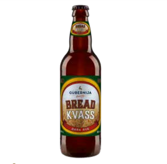Gubernia Bread Kvass Carbonated Beverage Glass 0.5 L