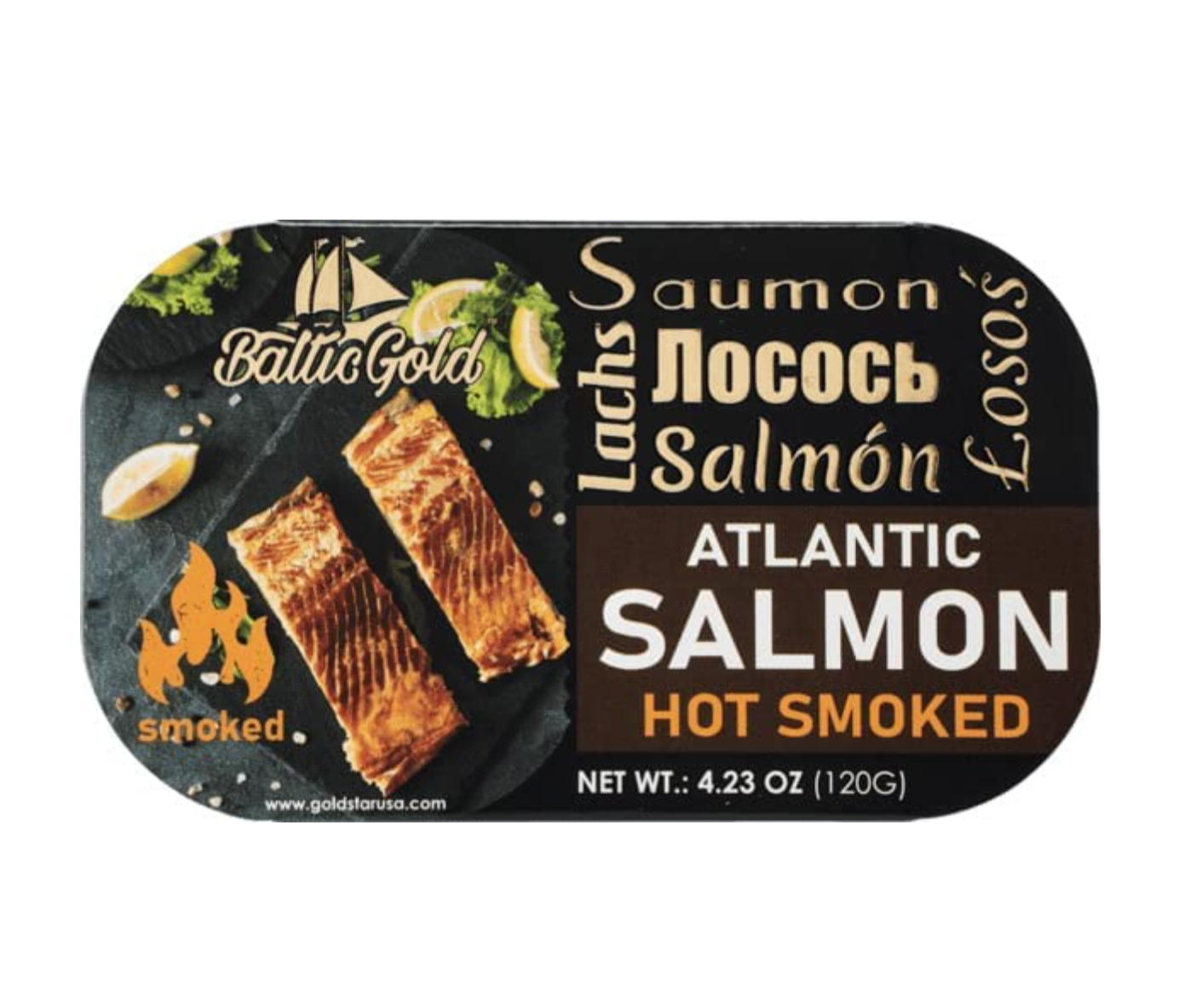 Baltic Gold Atlantic Salmon Hot Smoked In Oil 120g