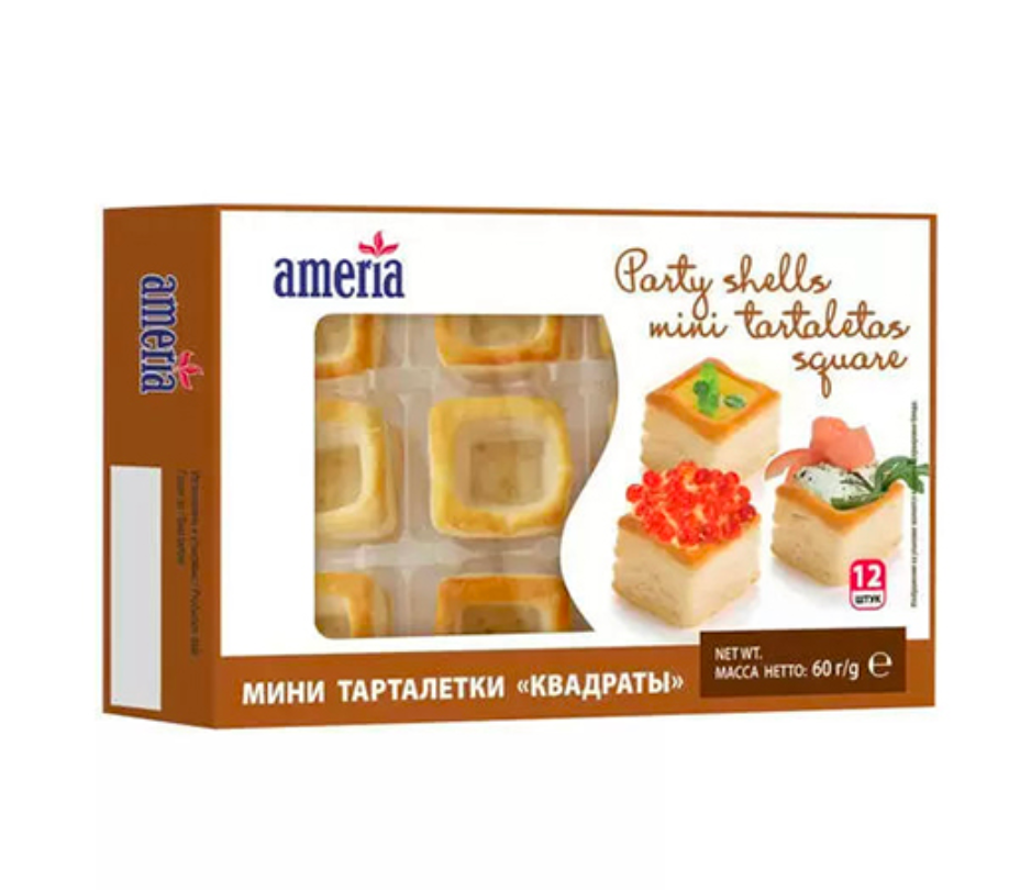 Ameria Mini Tartaletas Square 60g