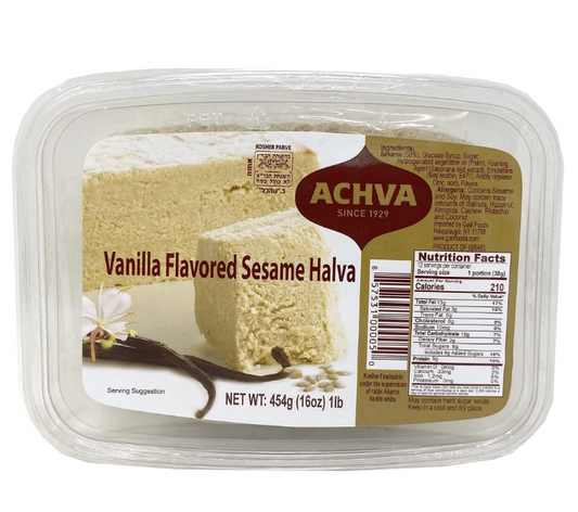 Achva Vanilla Flavored Sesame Halva 454g