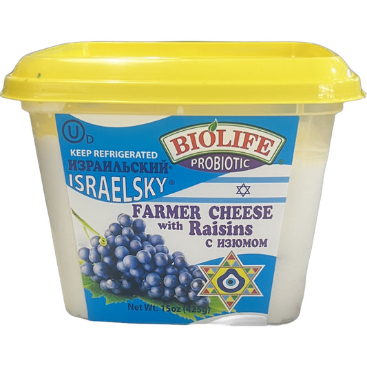Biolife Israelsky Tvorog with Raisins 16oz