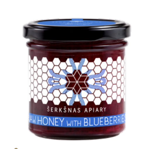Raw Honey with Freeze-Dried Blueberries 200 g