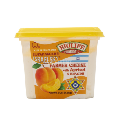 Biolife Farmers Cheese W/ Apricot 16oz