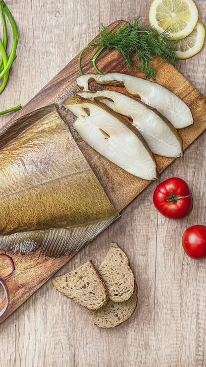 Cold smoked  Halibut 1lb ( Палтус )