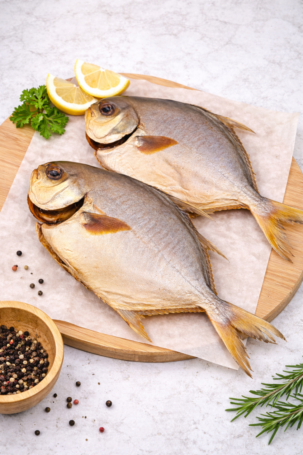 Pompano Hot Smoked ( whole fish )