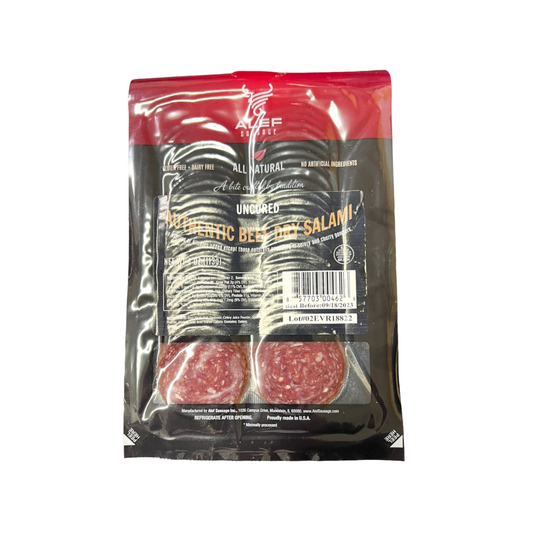 Alef Uncured Authentic Beef Dry Salami 4oz